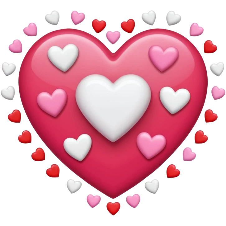 The flash surrounded with love hearts emoji