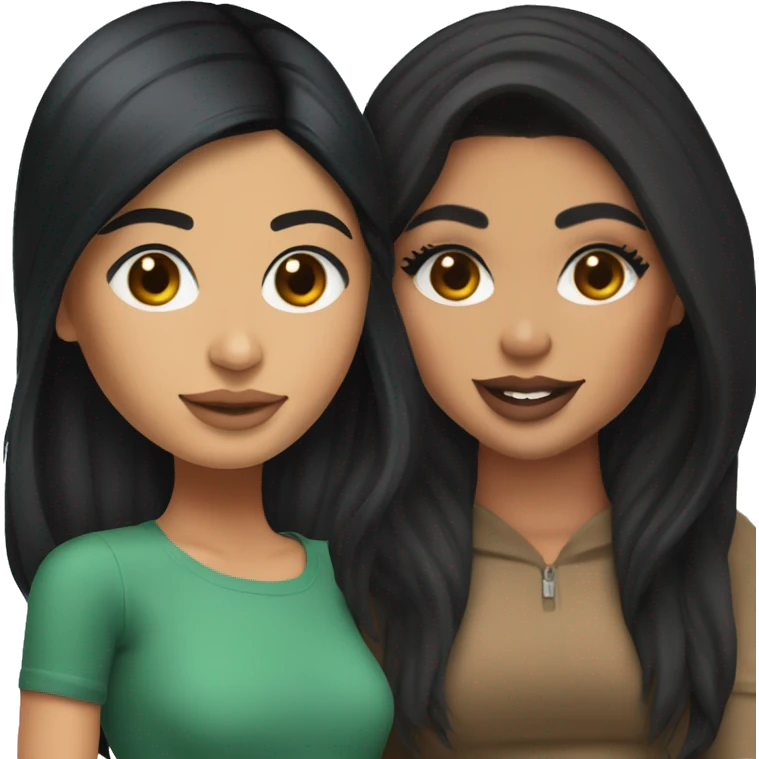 Brunette kylie jenner and bangladesh girl  emoji
