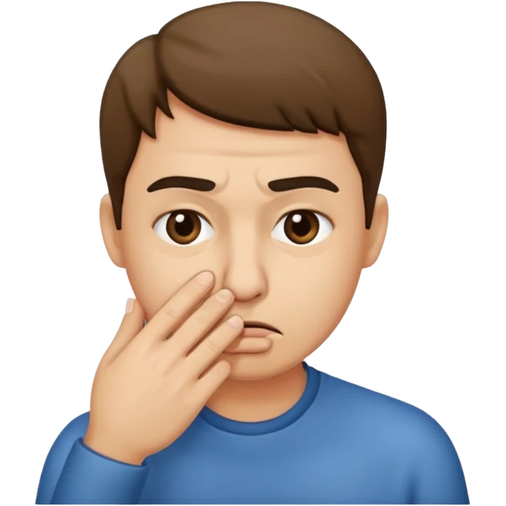 Emoji disgust holding nose  emoji