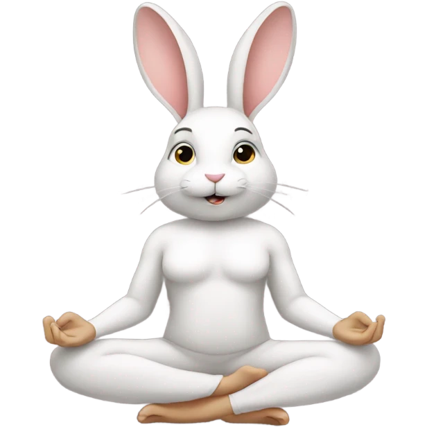 Rabbit yoga emoji