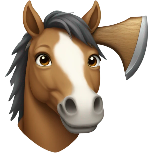 Horse with an axe emoji