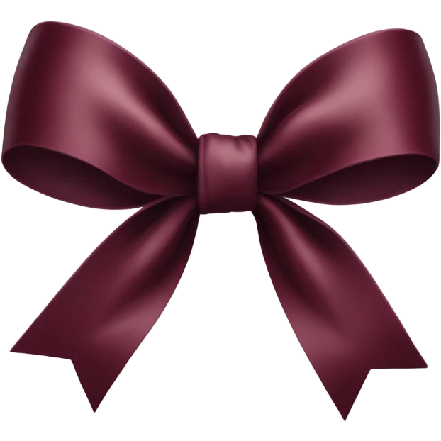Burgundy bow emoji