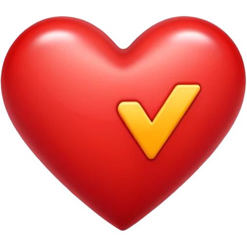 Heart with a Y in the middle  emoji