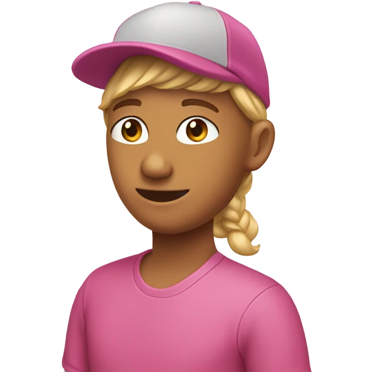Chat avec casquette rose emoji