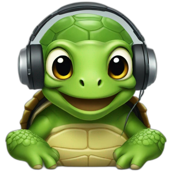 Dj turtle emoji