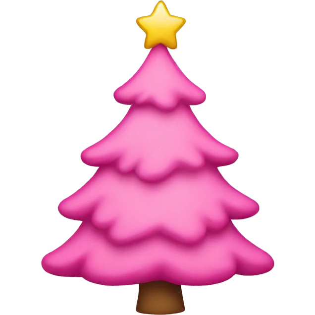 Pink Christmas tree emoji