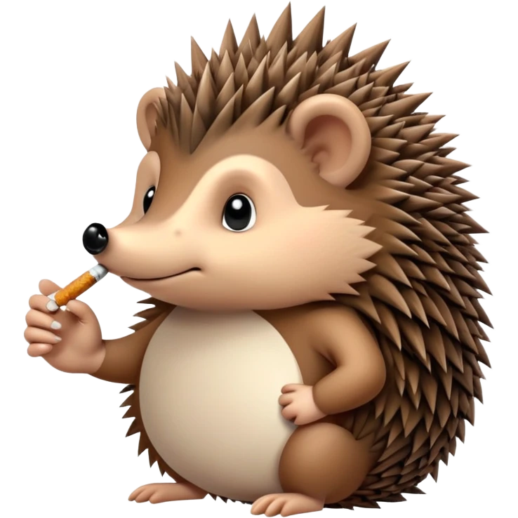 Hedgehog smoking a cigarrette  emoji