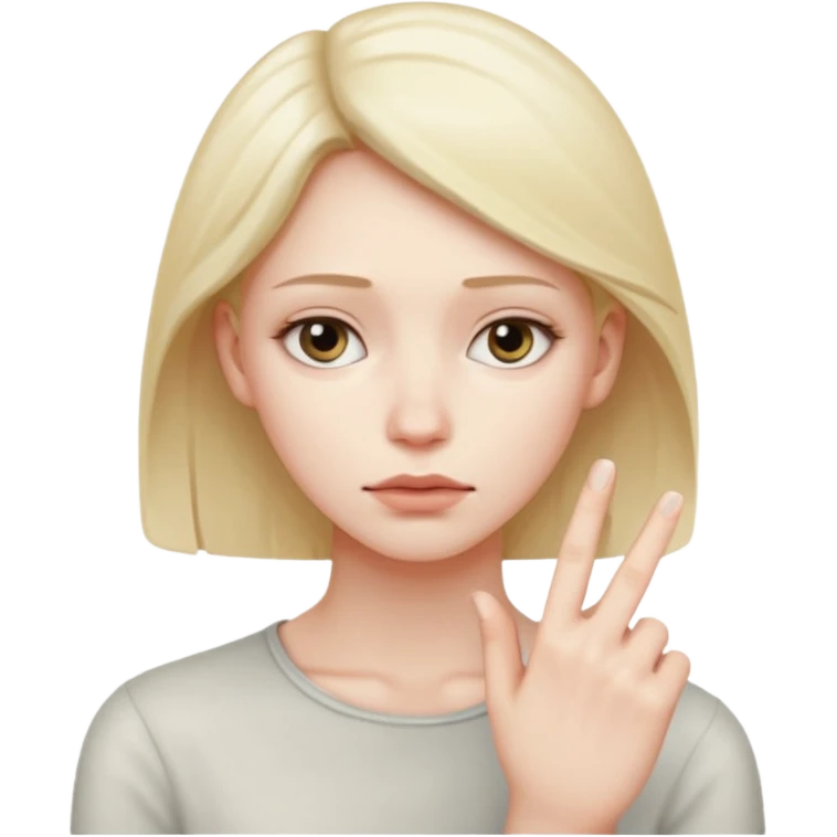 uhh pensive face with hand with fingers splayed on the left emoji
