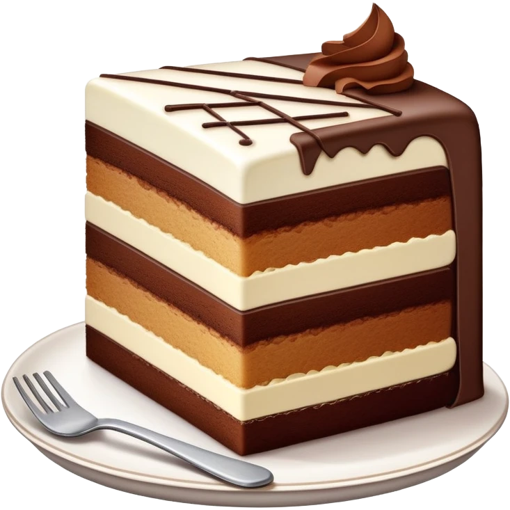 cake with a bite taken out of it, showing the inside layers emoji
