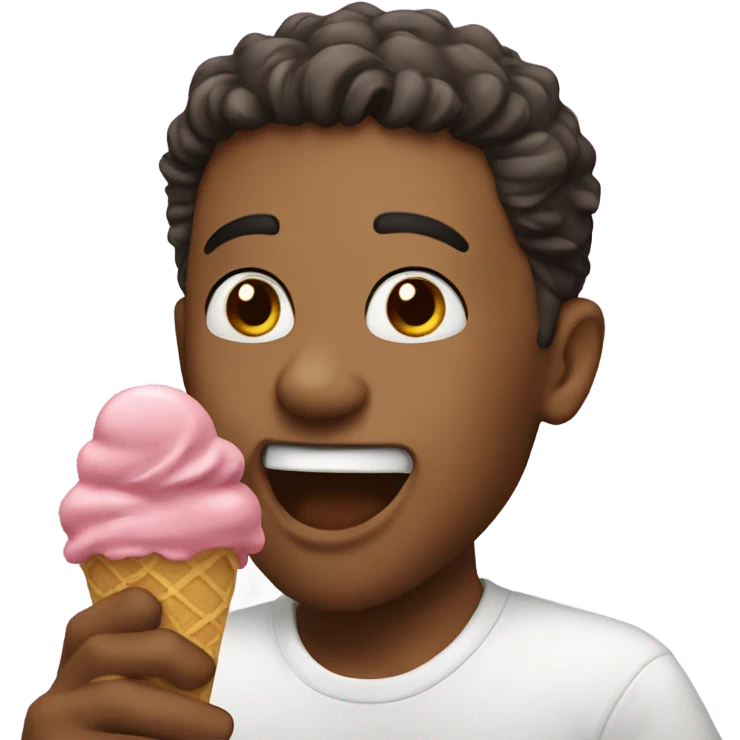 Hey there just eating an ice cream emoji
