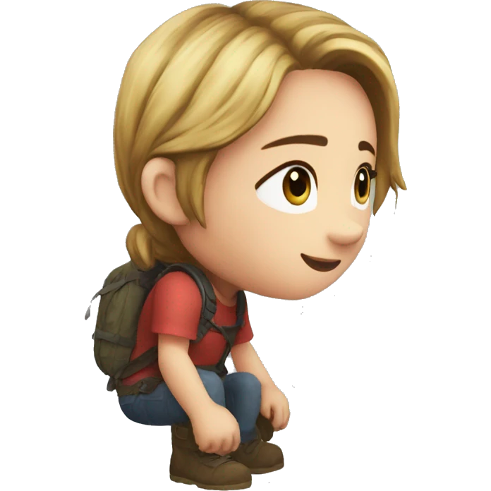 Ellie the last of us red t-shirt emoji