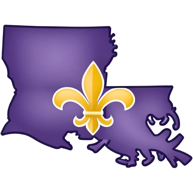 Louisiana state outline emoji