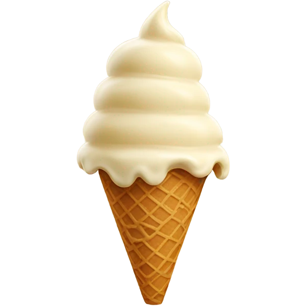 Beige ice cream emoji