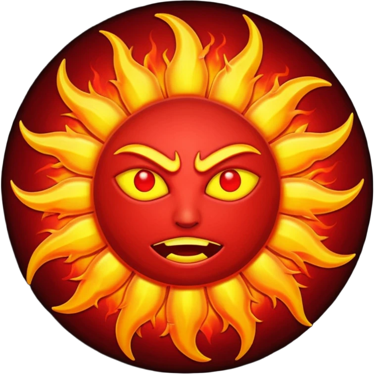 Evil sun emoji