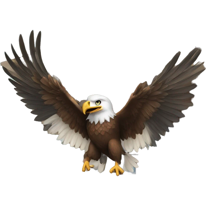 Eagle landing on a house emoji