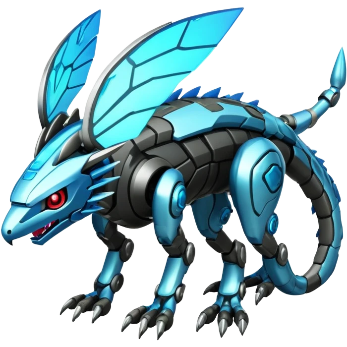  exotic futuristic modern cyber-Fakémon-Digimon-Trico-creature emoji