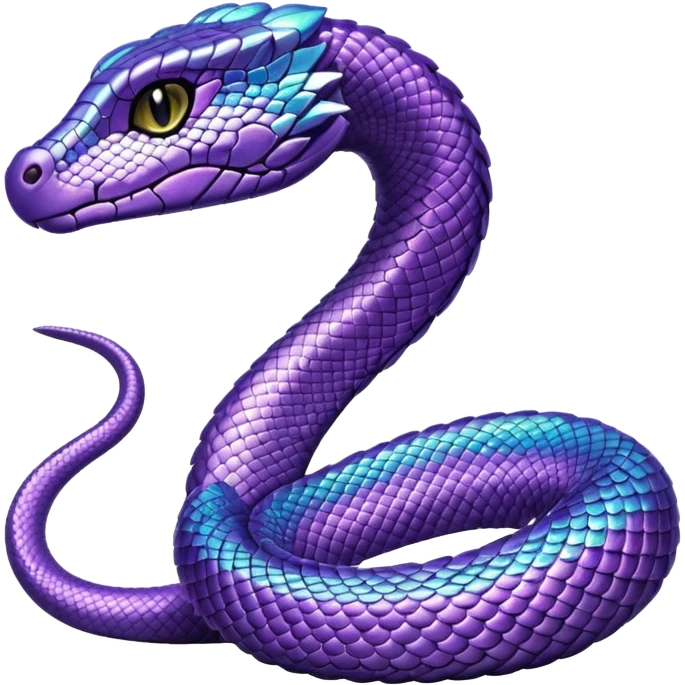 glitter purple and cian cobra emoji