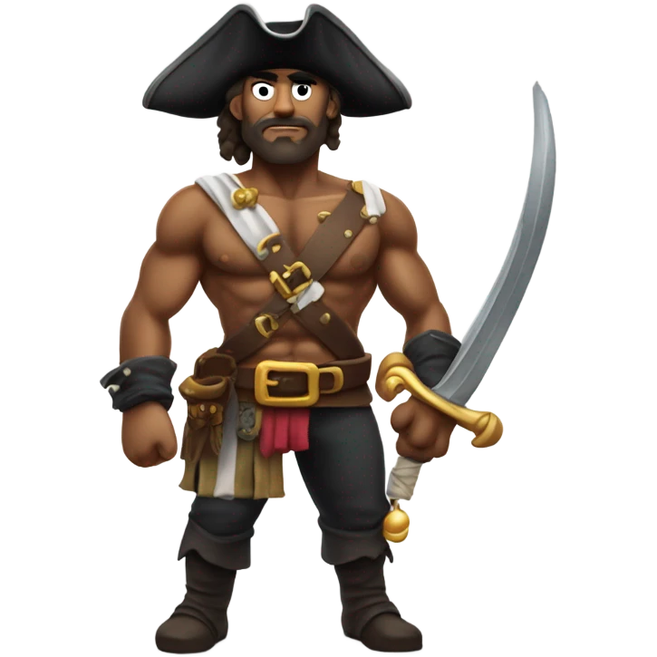 Muscular buccaneer  emoji