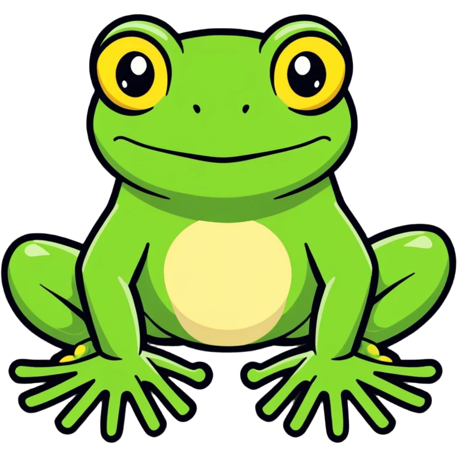 Frog with tattoo emoji