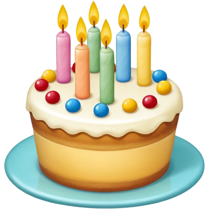 pastel de cumpleaños con colores vivos emoji