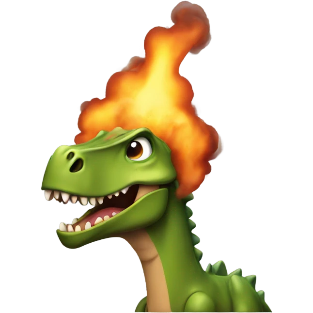 dinosaur smoldering emoji