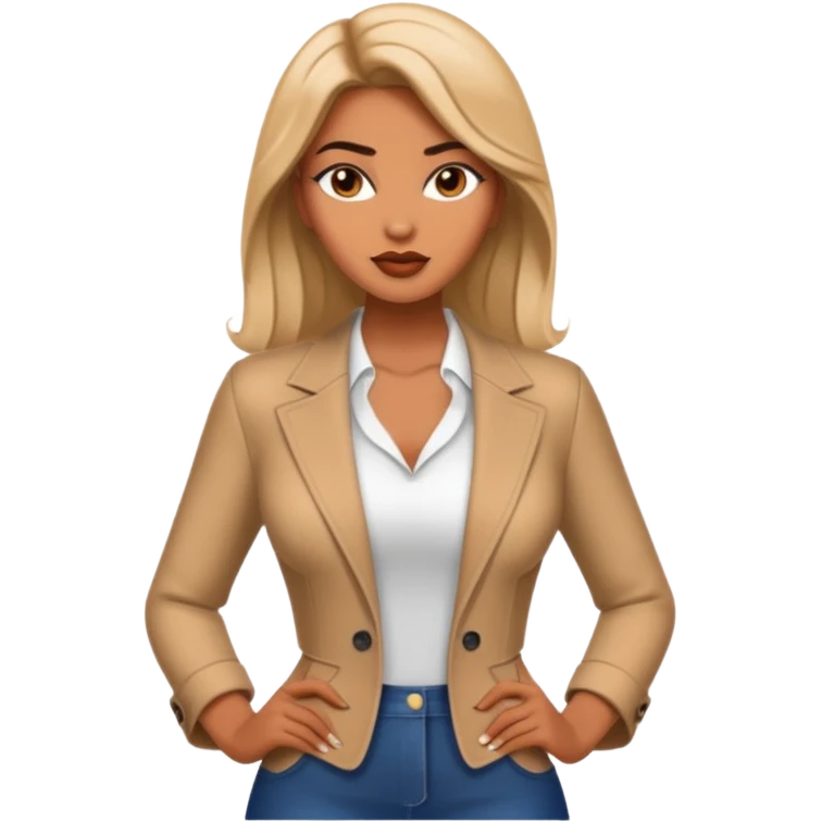 Modelo fashion estilo Mujer gigante emoji