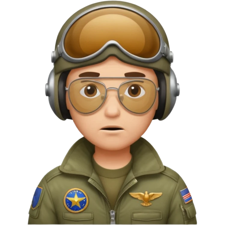 Confused pilot emoji