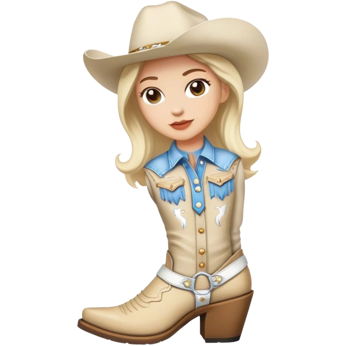 white cowgirl boots emoji