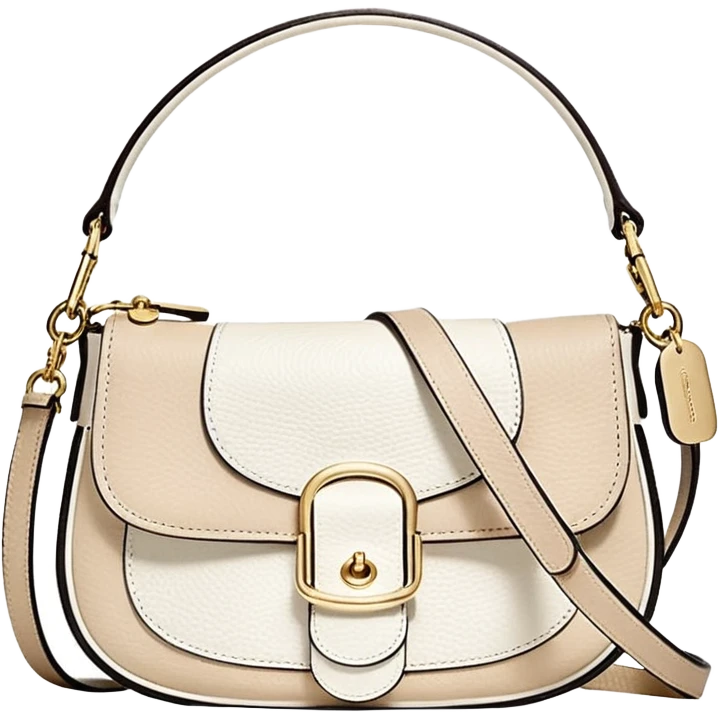 Coach Women's Hadley Mini Crossbody Bag in Pebbled Leather all white beige
 emoji