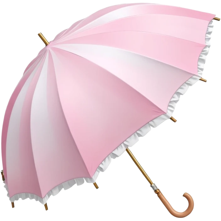 A beautiful pretty cute pastel pink and white umbrella-parasol with sakura patterns  emoji