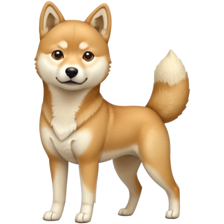 Shiba-Inu-Husky-Wolf-Dingo-hybrid,  full body emoji