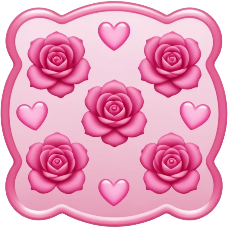 placa de petry com pequenos bastoes rosas flutuando aleatoriamente emoji