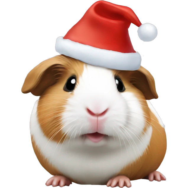 guineapig with xmas hat emoji