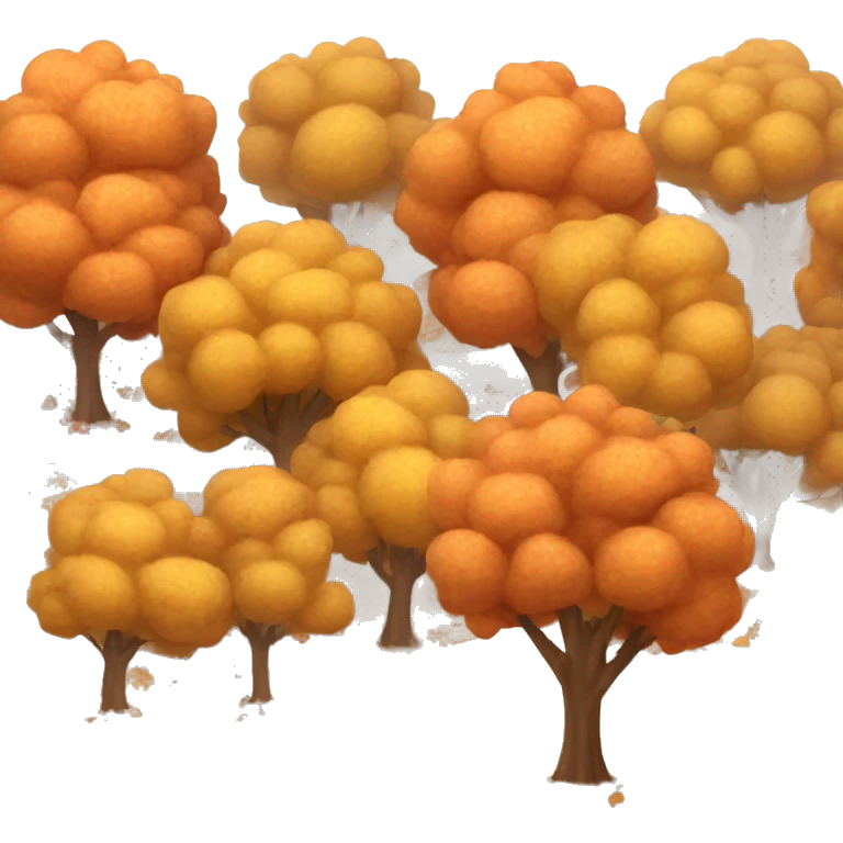 Cozy autumn trees emoji