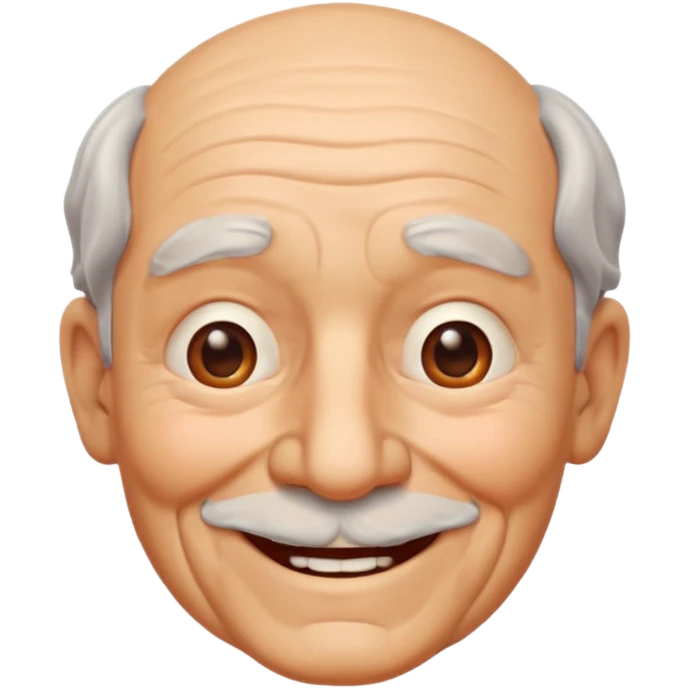 Happy Grandpa face 3d emoji