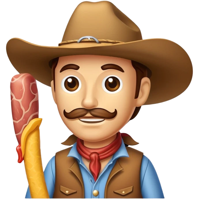The Slim Jim meat itself  with a cowboy hat  emoji