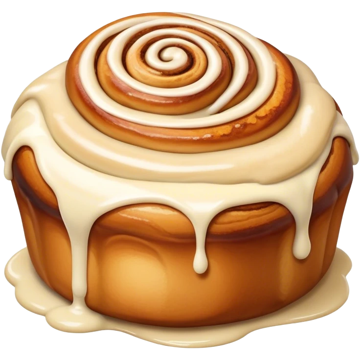 Cinnamon bun with cream  emoji