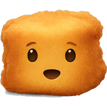 Crispy chicken nugget without face  emoji