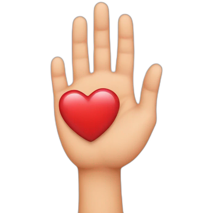 Coeur avec la mains emoji