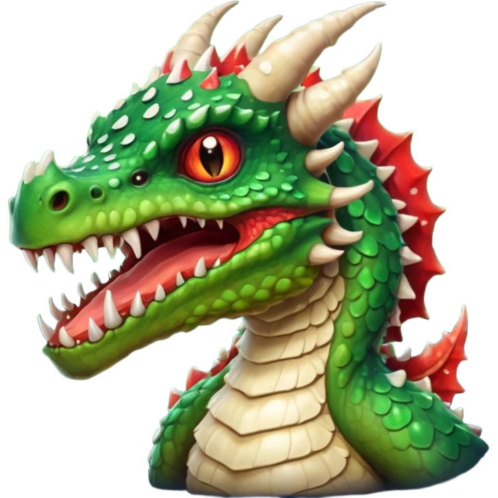 poisonous mushroom dragon beast portrait, head and shoulders only, small dragon face, mushroom cap scales, glowing green spores, sharp teeth, fantasy animal monster vibe, 3D cartoon, mobile game icon style, clean background, no text, no watermark

 emoji