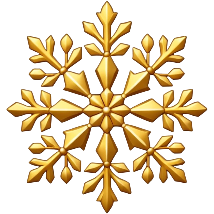 Gold snowflake emoji
