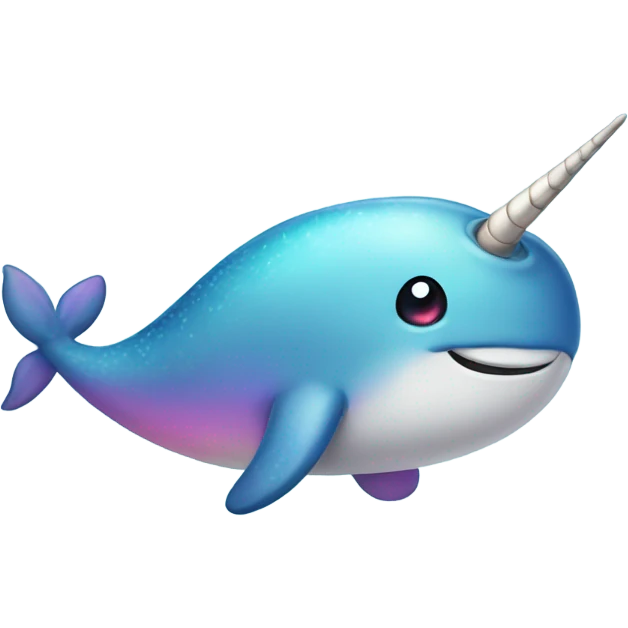 Rainbow narwhal emoji