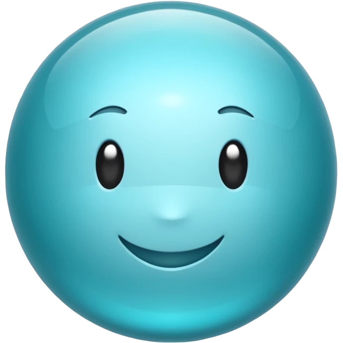 aqua color sphere emoji