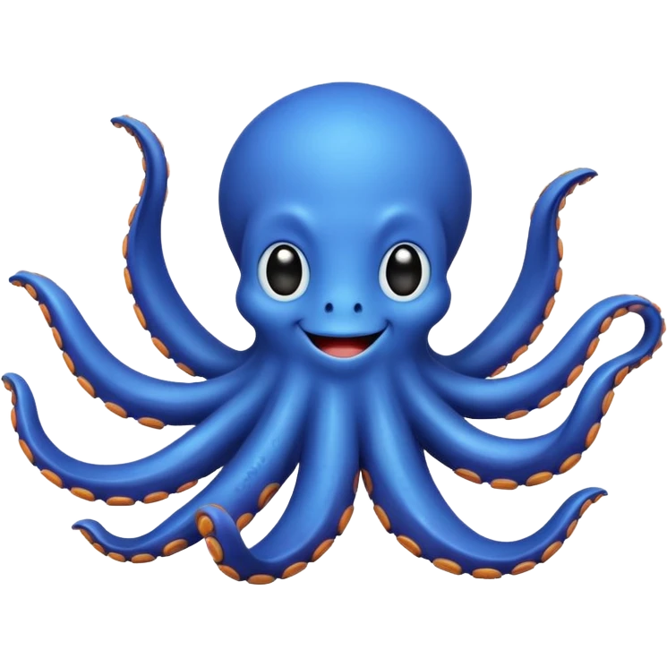 octopus with a happy face emoji