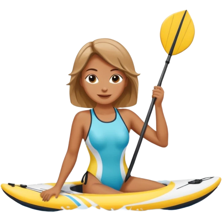 water sports woman along with water emoji