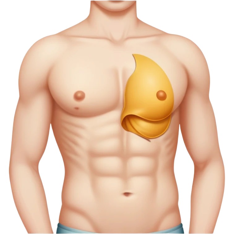 human torso with a highlighted hernia bulge emoji