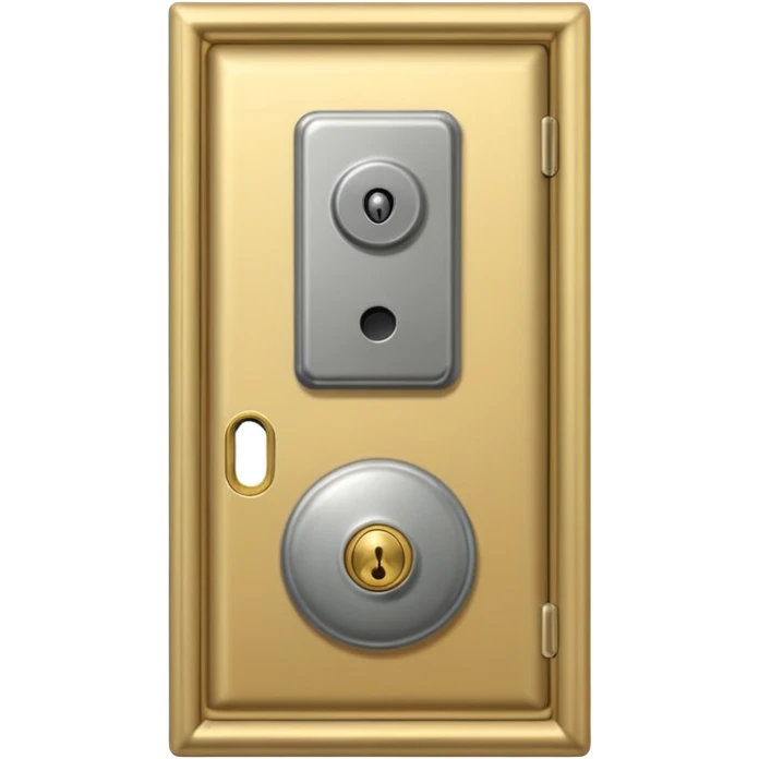 hotel room door modern hallway with doorbell emoji