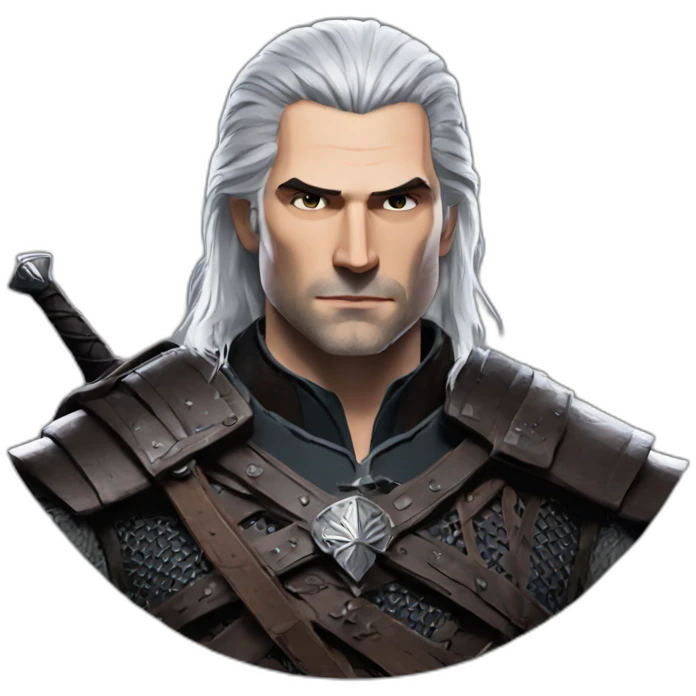 henry cavil as the witcher emoji