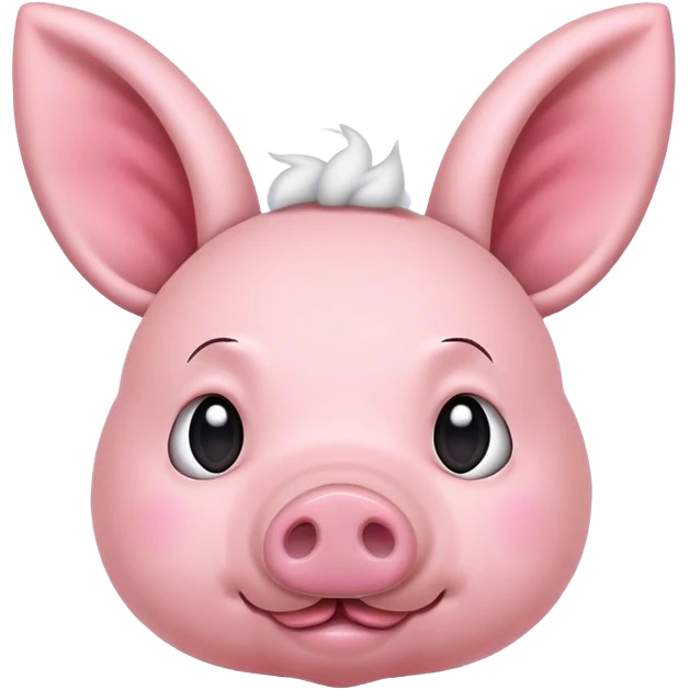Pig wearing bunny ears  emoji