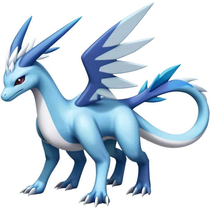 lugia-dialga-suicune-Glaceon-hybrid, full body emoji